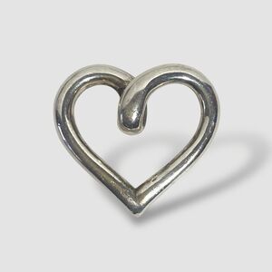 925 Sterling Silver Zina Beverly Hills Heart Pendant Vintage Estate Jewelry 13gr